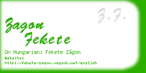 zagon fekete business card
